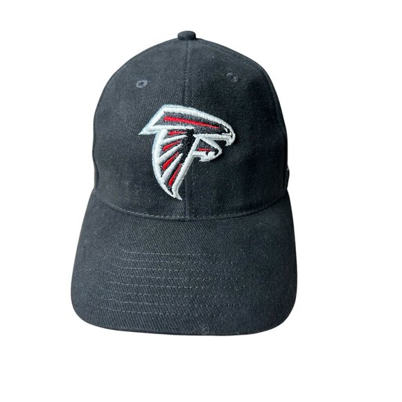 VTG Atlanta Falcons NFL Reebok Black Baseball Cap Hat Adjustable Sz One Size - Picture 2 of 10